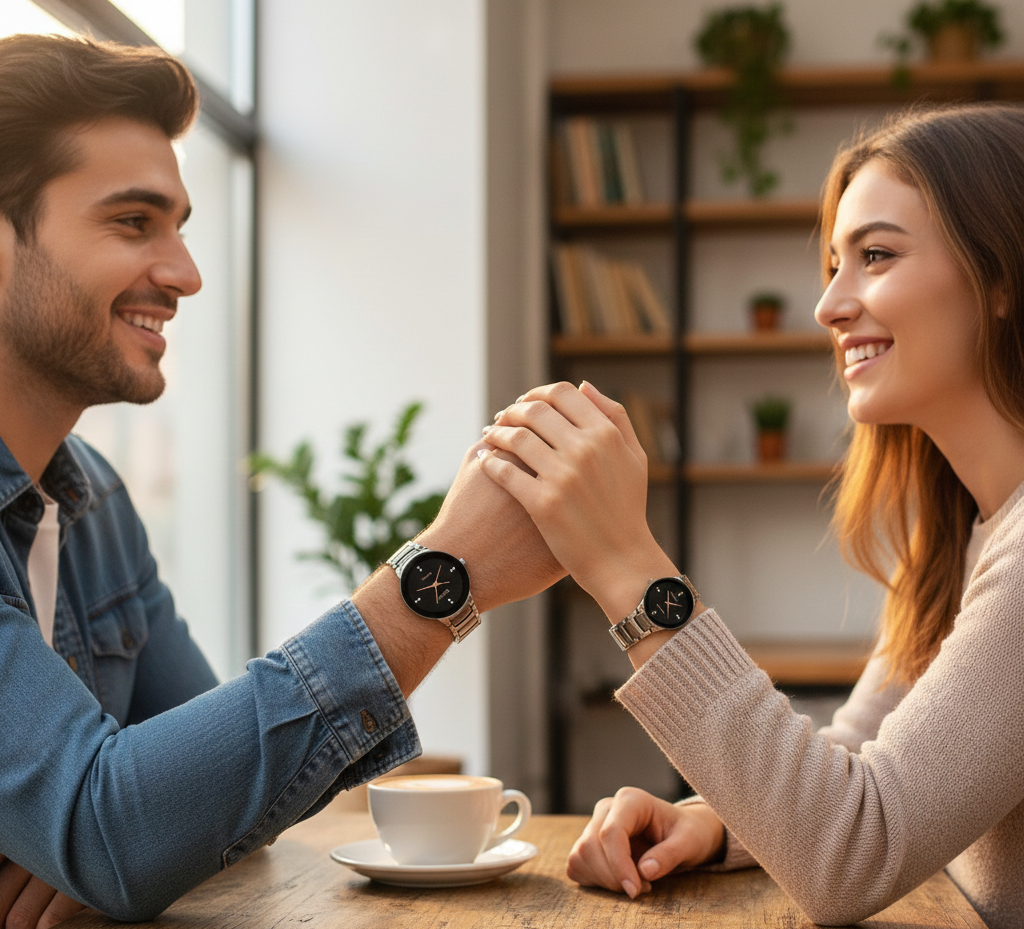 POSITIF Couple Watch – Elegant Matching His & Her Timepieces | Stylish Pair Gift For Lovers,