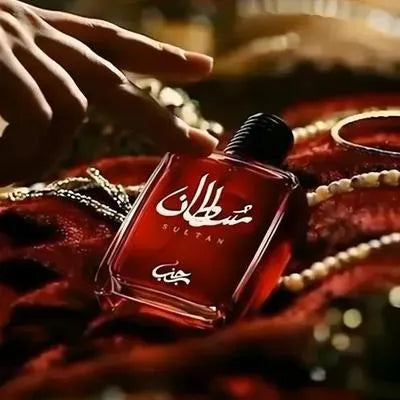 Sultan 50ml Unisex Perfume Red Gold Bottle